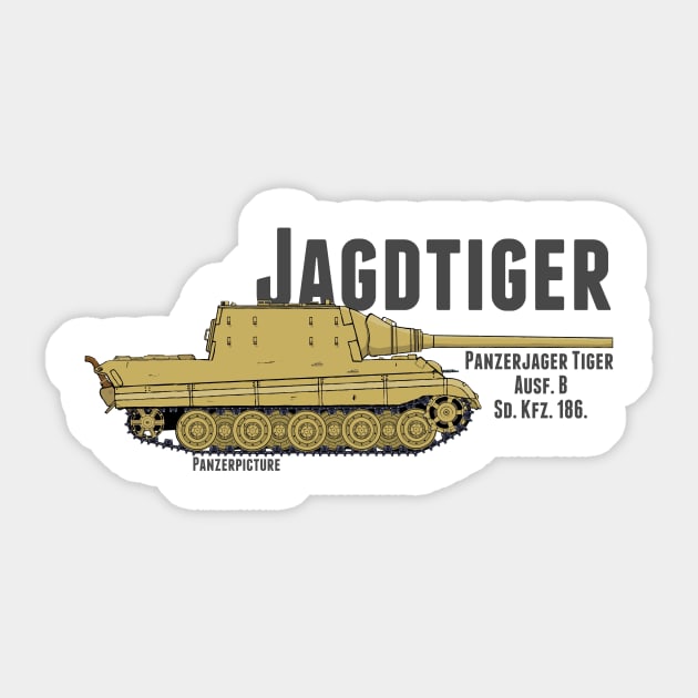 Jagdtiger T-Shirt Sticker by Panzerpicture